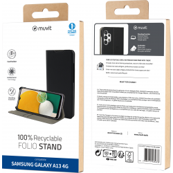 Muvit folio stand - black - for Samsung Galaxy A13 4G