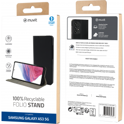 Muvit folio stand - black - for Samsung Galaxy A53 5G