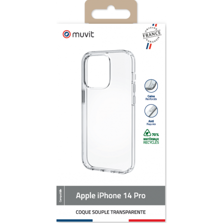 Muvit Made In France Backcover - transparent - voor iPhone 14 Pro
