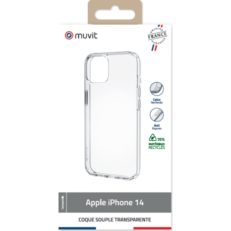 Muvit Made In France Backcover - transparent - pour iPhone 14