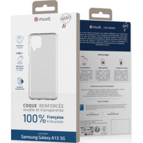 Muvit made in France reinforced soft cover - transparant - Samsung Galaxy A13 5G