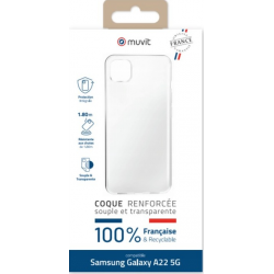 muvit for france transparent reinforced soft cover - samsung galaxy a22 5g