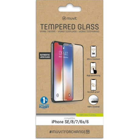 Muvit For Change Tempered Glass Flat - voor Apple iPhone 6/6s/7/8/9