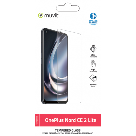 Muvit for Change - Tempered Glass - voor One Plus Nord CE 2 Lite