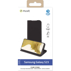 Muvit for change folio stand recycletek zwart - samsung galaxy s23