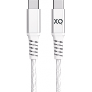 XQISIT Cotton braided USB-C naar USB-C 2.0 200cm - Wit