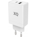 XQISIT Travel Charger PD Dual USB-A /USB-C - Blanc