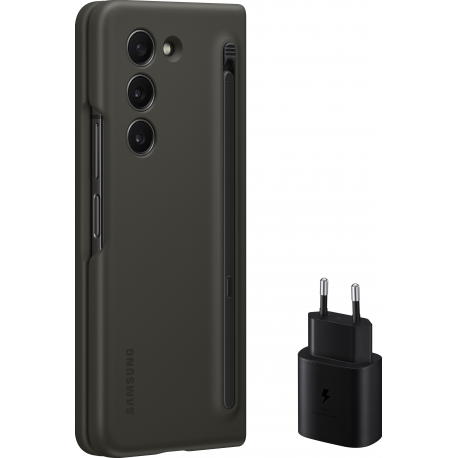 Slim S-pen™ Case & 25W TA800 adapter - Black - for Samsung Galaxy Z Fold5 5G