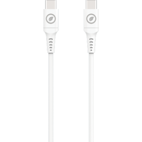 Muvit For Change Cable USB-C/USB-C 1.2M - Blanc
