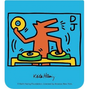 Samsung Z Flip5 FlipSuit Case Card (Keith Haring images: DJ) - Blauw