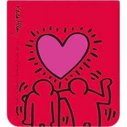 Samsung Z Flip5 FlipSuit Case Card (Keith Haring images: Hearth) - Donkerrood