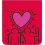 Samsung Z Flip5 FlipSuit Case Card (Keith Haring images: Hearth) - Dark Red