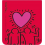 Samsung Z Flip5 FlipSuit Case Card (Keith Haring images: Hearth) - Donkerrood