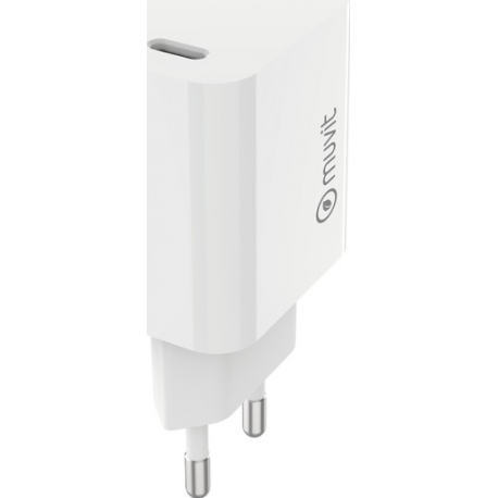 Muvit For Change thuislader PD 20W USB-C - Wit