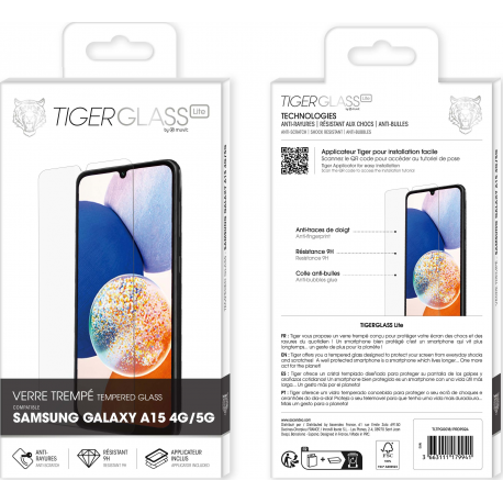 Muvit Tiger Glass Lite Tempered Glass - for Samsung Galaxy A15 4G/5G