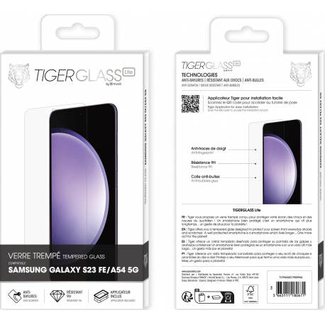 Muvit Tiger Glass Lite Tempered Glass - for Samsung Galaxy S23 FE/A54 5G