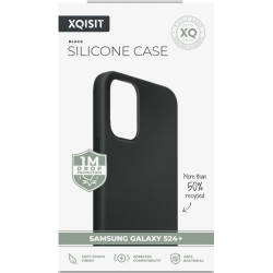 XQISIT Silicone case - black - for Samsung Galaxy S24+
