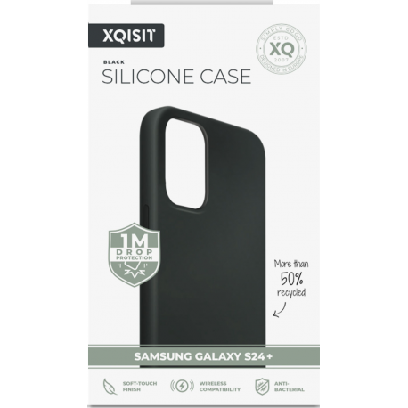 XQISIT Silicone case - noir - pour Samsung Galaxy S24+