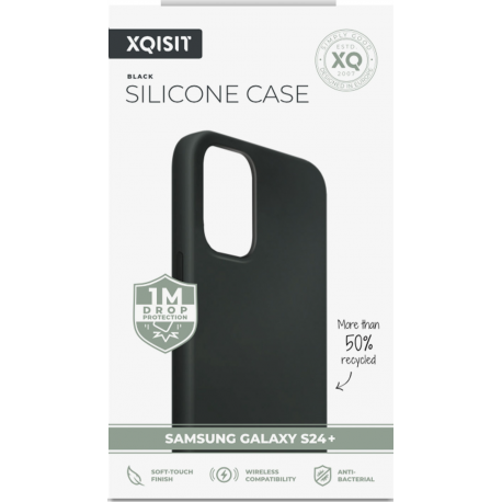 XQISIT Silicone case - zwart - voor Samsung Galaxy S24+