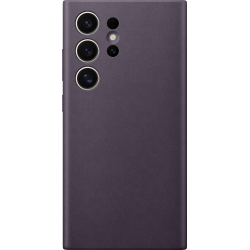 Samsung Vegan Leather Case - Donker violet - voor Samsung Galaxy S24 Ultra