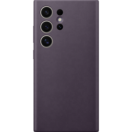 Samsung Vegan Leather Case - Dark Violet - for Samsung Galaxy S24 Ultra