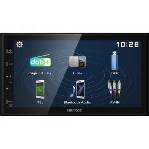 Kenwood Electronics DMX129DAB car media receiver Black 64 W Bluetooth