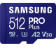 Samsung Pro plus 512 GB micro SD (read 180MB/s | write 130Mb/s) - avec adapter
