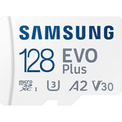 Samsung Evo plus 128 GB micro SD class 10 - read up to 160MB/s - met adapter