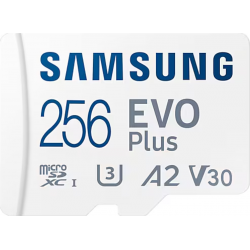 Samsung Evo plus 256 GB micro SD class 10 - read up to 160MB/s - met adapter