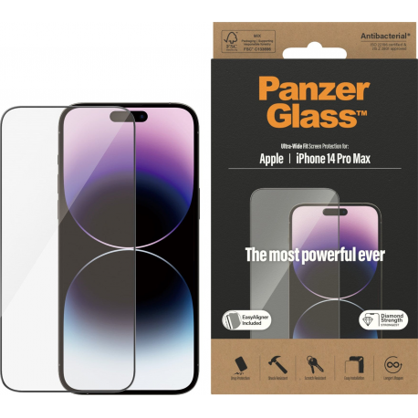 PanzerGlass Screen Protector Ultra-Wide Fit - Clear - pour iPhone 14 Pro Max