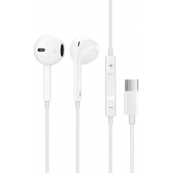 Sinox earphone wired headset with mic Jack USB-C - Wit