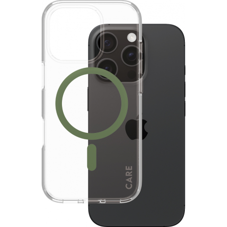 CARE. by PZG Flagship Case Urban Combat w. MagSafe - Vert - pour iPhone 16 Pro