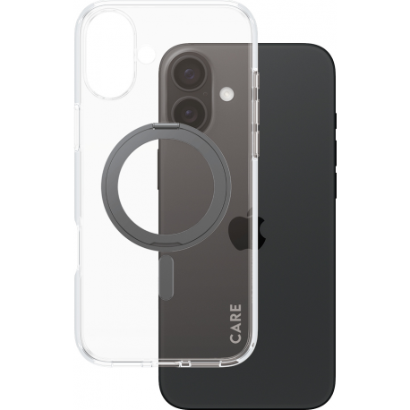 CARE. by PZG Feature Case Kickstand & MagSafe - Noire - pour iPhone 16 Plus