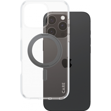 CARE. by PZG Feature Case Kickstand & MagSafe - Noire - pour iPhone 16 Pro Max