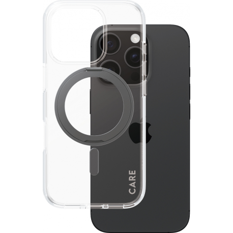 CARE. by PZG Feature Case Kickstand & MagSafe - Noire - pour iPhone 16 Pro