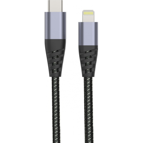 Muvit Tiger Power Ultra Strong Cable USB-C to Lightning 1.2M - Grey