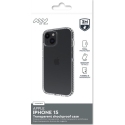 MyWay Shockproof 3M Case - Transparent - for iPhone 15