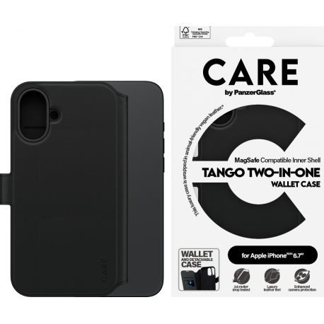 CARE. by PZG Feature Case Two-in-One Wallet Case - Tango - pour iPhone 16 Plus