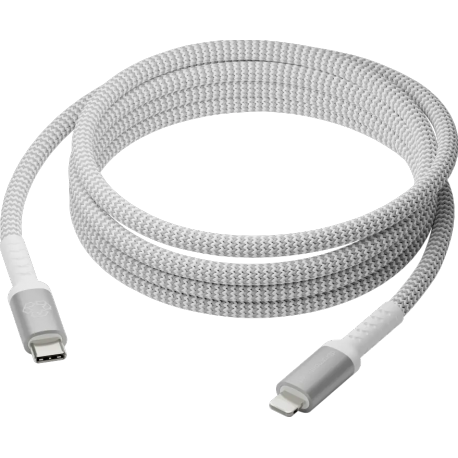 Dbramante re-charge - Braided Cable - 2.5m USB-C to lightning - White