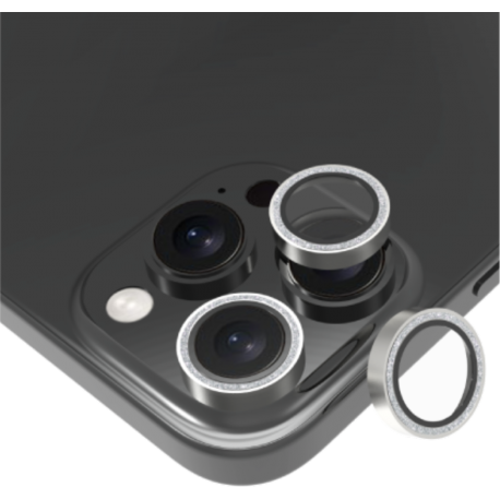 So Seven Camera Ring - Silver Diamond - voor iPhone 16 Pro/16 ProMax