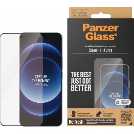 PanzerGlass Screen Protector Ultra-Wide Fit - Clear - for Xiaomi 14 Ultra