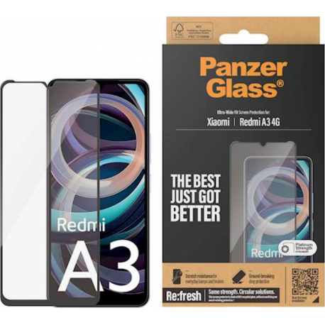 PanzerGlass Screen Protector Ultra-Wide Fit - Clear - for Xiaomi Redmi A3 4G