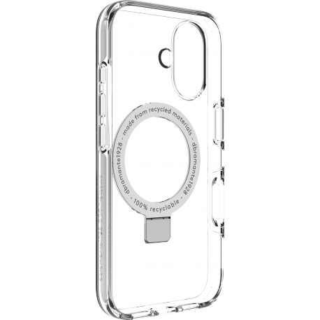 DBramante recycled cover Iceland D3O MS Kickstand - Clear - for iPhone 16