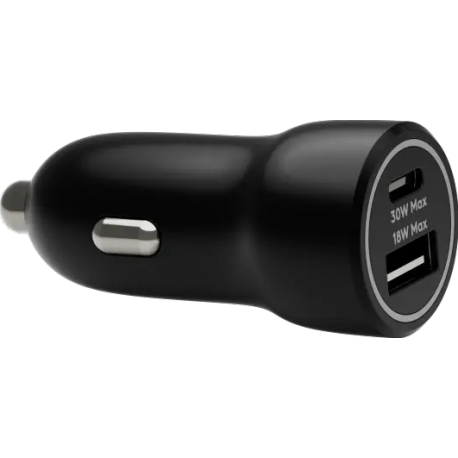 Dbramante re-charge - Chargeur Voiture - USB-C 30W+USB-A 18W - noir