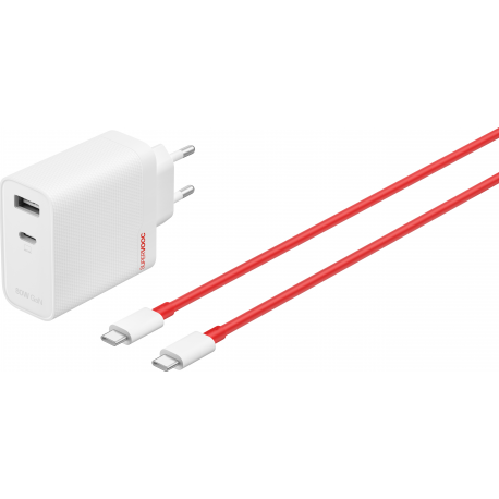 OnePlus SUPERVOOC 80W Dual USB-C Ports Power Adapter - Wit