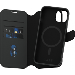 CARE. by Panzerglass Feature Two-in-One Wallet Case MS - Zwart - voor iPhone 14