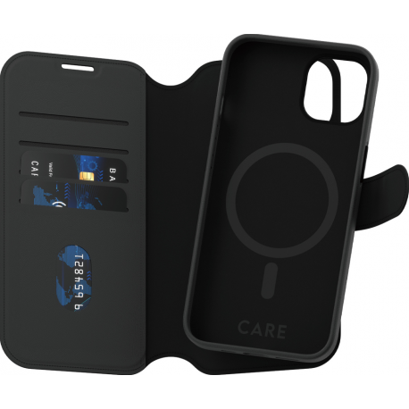 CARE. by Panzerglass Feature Two-in-One Wallet Case MS - Noir - pour iPhone 14