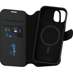 CARE. by Panzerglass Feature Two-in-One Wallet Case MS - Zwart - voor iPhone 15