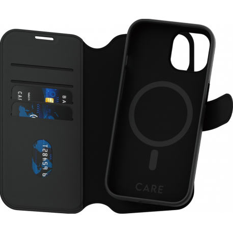 CARE. by Panzerglass Feature Two-in-One Wallet Case MS - Noir - pour iPhone 15