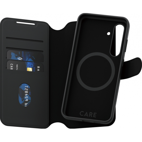 CARE. by Panzerglass Feature Two-in-One Wallet Case QI - Zwart- voor Samsung S24